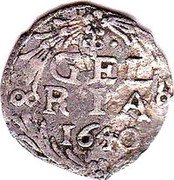 Netherlands Stuiver 1640 Cross KM# 35 Gelderland Province Standart Coinage GEL RIA 1640 coin reverse Netherlands Stuiver 1640 Cross KM# 35 Gelderland Province Standart Coinage GEL RIA 1640 coin reverse