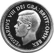 UK Threepence Edward VIII 1937 Proof X# 116 EDWARDVS VIII DEI GRA BRITT OMN REX coin obverse
