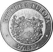 UK Twenty Five Ecu (Edward the Black Prince) X# 4c EUROPE EUROPA WALES coin obverse UK Twenty Five Ecu (Edward the Black Prince) X# 4c EUROPE EUROPA WALES coin obverse