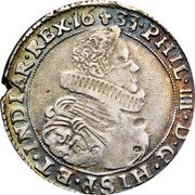 Netherlands 1/2 Ducaton Philip IV 1633 KM# 45 PHIL IIII D G HISP ET INDIAR REX 16 33 coin obverse Netherlands 1/2 Ducaton Philip IV 1633 KM# 45 PHIL IIII D G HISP ET INDIAR REX 16 33 coin obverse