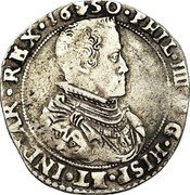 Netherlands 1/2 Ducaton Philip IV 1650 KM# 73.1 PHIL IIII D G HISP ET INDIAR REX 16 62 coin obverse Netherlands 1/2 Ducaton Philip IV 1650 KM# 73.1 PHIL IIII D G HISP ET INDIAR REX 16 62 coin obverse