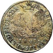 Netherlands 1/2 Florin Albert and Elizabeth 1601 KM# 21.1 ALBERTVS ET ELISABETH DEI GRATIE 1601 coin obverse Netherlands 1/2 Florin Albert and Elizabeth 1601 KM# 21.1 ALBERTVS ET ELISABETH DEI GRATIE 1601 coin obverse