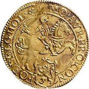 Netherlands 1/2 Gold Rider Holland Province 1607 KM# 20 MO AVR PRO CON - FOE BELG HOL coin obverse Netherlands 1/2 Gold Rider Holland Province 1607 KM# 20 MO AVR PRO CON - FOE BELG HOL coin obverse
