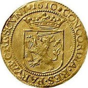 Netherlands 1/2 Gold Rider 1610 KM# 19 Zeeland Province Standard Coinage CONCORDIA RES PARVAE CRESCVNT coin reverse Netherlands 1/2 Gold Rider 1610 KM# 19 Zeeland Province Standard Coinage CONCORDIA RES PARVAE CRESCVNT coin reverse