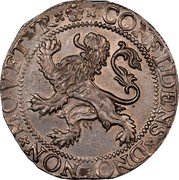 Netherlands 1/2 Lion Daalder Armored Knight 1604 KM# 9 CONFIDENS DNO NON MOVETVR coin reverse Netherlands 1/2 Lion Daalder Armored Knight 1604 KM# 9 CONFIDENS DNO NON MOVETVR coin reverse