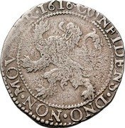 Netherlands 1/2 Lion Daalder (Holland Province Lion) KM# 16 CONFIDENS DNO NON MOVETVR 1616 coin reverse Netherlands 1/2 Lion Daalder (Holland Province Lion) KM# 16 CONFIDENS DNO NON MOVETVR 1616 coin reverse