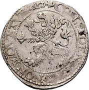 Netherlands 1/2 Lion Daalder West Friesland Province Lion 1651 Cinquefoil KM# 22.3 CONFIDENS DNO NON MOVETVR 1651 coin reverse Netherlands 1/2 Lion Daalder West Friesland Province Lion 1651 Cinquefoil KM# 22.3 CONFIDENS DNO NON MOVETVR 1651 coin reverse
