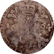 Netherlands 1/2 Patagon 1694 KM# A117.1 Spanish Rule Standard Coinage CAROL II D G HISP ET INDIARVM REX 16 94 coin obverse