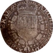 Netherlands 1/2 Patagon 1694 KM# A117.1 Spanish Rule Standard Coinage ARCHID AVST DVX BVRG BRABAN Z C coin reverse