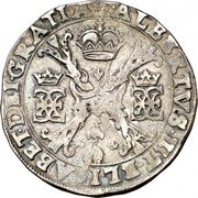 Netherlands 1/2 Patagon (24 Sols) Albert & Isabella 1620 KM# 30 ALBERTVS ET ELISABET DEI GRATIA coin obverse