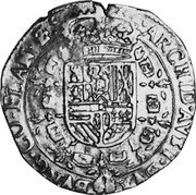 Netherlands 1/2 Patagon (24 Sols) Charles II 1689 KM# 66 ARCHID AVST DVX BVRG ET CO FLAN Z coin reverse Netherlands 1/2 Patagon (24 Sols) Charles II 1689 KM# 66 ARCHID AVST DVX BVRG ET CO FLAN Z coin reverse