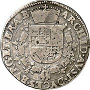 Netherlands 1/2 Patagon Albert and Elizabeth ND KM# 46.1 ARCHID AVST DVCES BVRG ET BRAB coin reverse