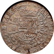 Netherlands 1/2 Patagon (Philip IV) KM# 46.4 ARCHID AVST DVX BVRG BRAB Z coin reverse