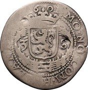 Netherlands 1/2 Roosschelling (3 Stuivers) Holland Province 1601 KM# 6 16 01 MO NO COM HOLLANDIAE 3 S coin obverse Netherlands 1/2 Roosschelling (3 Stuivers) Holland Province 1601 KM# 6 16 01 MO NO COM HOLLANDIAE 3 S coin obverse