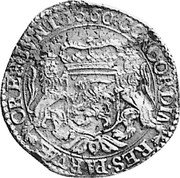 Netherlands 1/2 Rider Crowned Arms Utrecht 1660 KM# 45 CONCORDIA RES PARVAE CRESCVNT 1660 coin reverse Netherlands 1/2 Rider Crowned Arms Utrecht 1660 KM# 45 CONCORDIA RES PARVAE CRESCVNT 1660 coin reverse