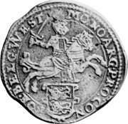 Netherlands 1/2 Silver Rider KM# 51 West Friesland Province Standard Coinage MO NO ARG PRO CON FOE BELG WEST coin obverse Netherlands 1/2 Silver Rider KM# 51 West Friesland Province Standard Coinage MO NO ARG PRO CON FOE BELG WEST coin obverse