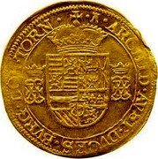 Netherlands 1/2 Souverain D'or Albert & Isabella ND KM# 22 ARCHID AVST DVCES BVRG DOM TORN Z coin reverse
