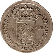 Netherlands 1/2 Three Gulden 1694 KM# 74 Holland Province Standard Coinage coin obverse