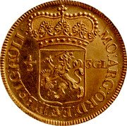 Netherlands 1/2 Three Gulden 1698 KM# 74a Holland Province Standard Coinage coin obverse