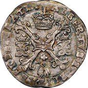 Netherlands 1/4 Patagon (Albert and Elizabeth) KM# 15 ALBERTVS ET ELISABET DEI GRATIA coin obverse Netherlands 1/4 Patagon (Albert and Elizabeth) KM# 15 ALBERTVS ET ELISABET DEI GRATIA coin obverse