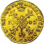 Netherlands 2 Albertins (Corona) Albert and Elizabeth 1602 KM# 2.1 ARCHIDVCES AVST DVCES BVRG Z COM FLA 16 02 coin reverse Netherlands 2 Albertins (Corona) Albert and Elizabeth 1602 KM# 2.1 ARCHIDVCES AVST DVCES BVRG Z COM FLA 16 02 coin reverse