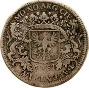 Netherlands 2 Daalders 1689 Dog KM# 84 Overijssel - Deventer City Standard Coinage 60 ST MO ARG CIV DAVENTRIAE coin obverse