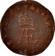 Netherlands 2 Deniers Albert and Elizabeth 1607 KM# 12 ALBERTVS ET ELISABET D G A E coin obverse Netherlands 2 Deniers Albert and Elizabeth 1607 KM# 12 ALBERTVS ET ELISABET D G A E coin obverse