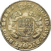 Netherlands 2 Ducatons Albert and Elizabeth 1619 KM# 50.2 ARCHID AVST DVC ES BVRG BRAB Z coin reverse Netherlands 2 Ducatons Albert and Elizabeth 1619 KM# 50.2 ARCHID AVST DVC ES BVRG BRAB Z coin reverse