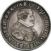 Netherlands 2 Ducatons Philip IV 1648 KM# 75.1 PHIL IIII D G HISP ET INDIAR REX 1642 coin obverse Netherlands 2 Ducatons Philip IV 1648 KM# 75.1 PHIL IIII D G HISP ET INDIAR REX 1642 coin obverse
