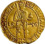 Netherlands 2 Ducats Ferdinand III 1656 KM# 58.1 FERDINAN III D G R I HON BO RE 16 56 coin obverse Netherlands 2 Ducats Ferdinand III 1656 KM# 58.1 FERDINAN III D G R I HON BO RE 16 56 coin obverse