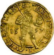 Netherlands 2 Ducats 1657 KM# 50 Overijssel - Kampen City Trade Coinage FERD III D G RO I VNG BO REX 16 57 coin obverse Netherlands 2 Ducats 1657 KM# 50 Overijssel - Kampen City Trade Coinage FERD III D G RO I VNG BO REX 16 57 coin obverse