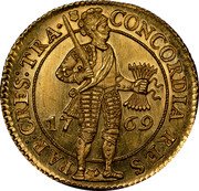 Netherlands 2 Ducats 1769 KM# 42.2 Utrecht Province Trade Coinage CONCORDIA RES PAR CRES TRA 17 69 coin obverse Netherlands 2 Ducats 1769 KM# 42.2 Utrecht Province Trade Coinage CONCORDIA RES PAR CRES TRA 17 69 coin obverse