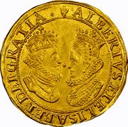 Netherlands 2 Ducats Albert & Isabella ND KM# 11 DEI GRATIA ALBERTVS ET ELIZABET coin obverse Netherlands 2 Ducats Albert & Isabella ND KM# 11 DEI GRATIA ALBERTVS ET ELIZABET coin obverse