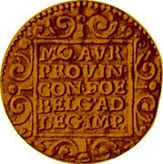 Netherlands 2 Ducats (Knight Holding Bundle of Arrows) KM# 42.1 MO ORD PROVIN FOEDER BELGAD LEG IMP coin reverse Netherlands 2 Ducats (Knight Holding Bundle of Arrows) KM# 42.1 MO ORD PROVIN FOEDER BELGAD LEG IMP coin reverse