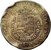 Netherlands 2 Florins KM# 9.3 Spanish Rule Standard Coinage ARCHID AVST DVCES BVRG ET BRAB Z coin reverse Netherlands 2 Florins KM# 9.3 Spanish Rule Standard Coinage ARCHID AVST DVCES BVRG ET BRAB Z coin reverse