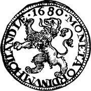 Netherlands 2 Guldens 1680 KM# 57 Holland Province Standard Coinage coin obverse