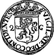 Netherlands 2 Guldens 1680 KM# 57 Holland Province Standard Coinage coin reverse