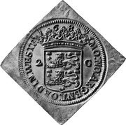 Netherlands 2 Guldens Klippe 1682 KM# 83 MO NO ARGENT ORDIN WESTF 2 G 1682 coin obverse
