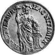 Netherlands 2 Guldens West Friesland Province 1682 KM# 82 HAC NITIMVR HANCTVEMVR coin reverse