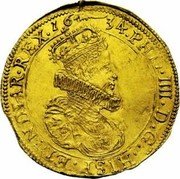 Netherlands 2 Souverains D'or Philip IV 1634 KM# 15 16 34 PHIL IIII D G HISP ET INDIAR REX 16 34 coin obverse Netherlands 2 Souverains D'or Philip IV 1634 KM# 15 16 34 PHIL IIII D G HISP ET INDIAR REX 16 34 coin obverse