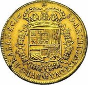 Netherlands 2 Souverains D'or Charles II 1689 Angel face KM# 101.1 ARCHID AVST DVX BVRG BRABAN Z C 16 89 coin reverse Netherlands 2 Souverains D'or Charles II 1689 Angel face KM# 101.1 ARCHID AVST DVX BVRG BRABAN Z C 16 89 coin reverse