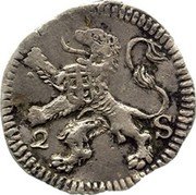 Netherlands 2 Stuivers 1677 KM# 76 Overijssel - Zwolle Commune Standard Coinage 2 S coin obverse Netherlands 2 Stuivers 1677 KM# 76 Overijssel - Zwolle Commune Standard Coinage 2 S coin obverse