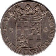 Netherlands 3 Guldens 1681 KM# 68 Utrecht Province MO NO ARGENTORDIN TRAI 3 G coin obverse