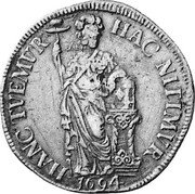 Netherlands 3 Guldens Zeeland Province 1694 KM# 70 HANC TVEMVR HAC NITIMVR 1694 coin reverse