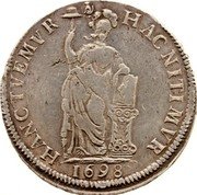 Netherlands 3 Guldens 1698 KM# 93 Overijssel - Deventer City Standard Coinage HAC NITI MVR HAN CTVEMVR 1698 coin reverse Netherlands 3 Guldens 1698 KM# 93 Overijssel - Deventer City Standard Coinage HAC NITI MVR HAN CTVEMVR 1698 coin reverse