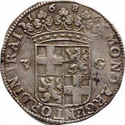 Netherlands 3 Guldens KM# 71 Utrecht Province MO NO ARGENT ORDIN TRAI 3 G 1684 coin obverse Netherlands 3 Guldens KM# 71 Utrecht Province MO NO ARGENT ORDIN TRAI 3 G 1684 coin obverse