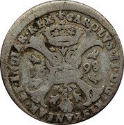 Netherlands 4 Patards Charles II 1698 KM# 94 CAROLVS. II. D. G. HISPANIAR. ET. INDIAR. REX 1698 coin obverse