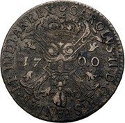 Netherlands 4 Patards Charles II 1700 KM# 121 CAROLVS II D G HISPANIAR ET INDIAR REX coin obverse Netherlands 4 Patards Charles II 1700 KM# 121 CAROLVS II D G HISPANIAR ET INDIAR REX coin obverse