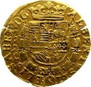 Netherlands Albertin (2/3 Ducat, Corona) Albert and Elizabeth 1601 Star KM# 8.2 ALBERTVS ET ELISABET D G coin obverse