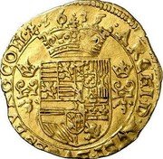 Netherlands Couronne D'or Albert and Elizabeth. Flanders 1615 KM# 39 1 6 1 5 ARCHID AVST DVCES BVRG CO FL ZC coin reverse